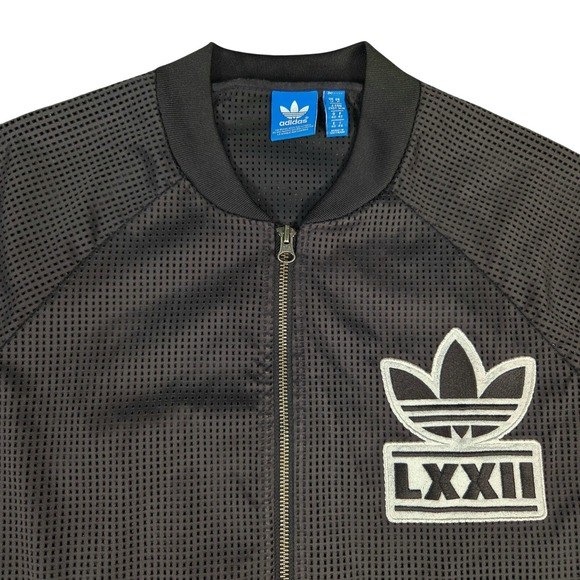Adidas Originals Berlin 3 Stripes Trefoil 1972 Jacket‎ Mesh Black White Medium - Picture 3 of 12